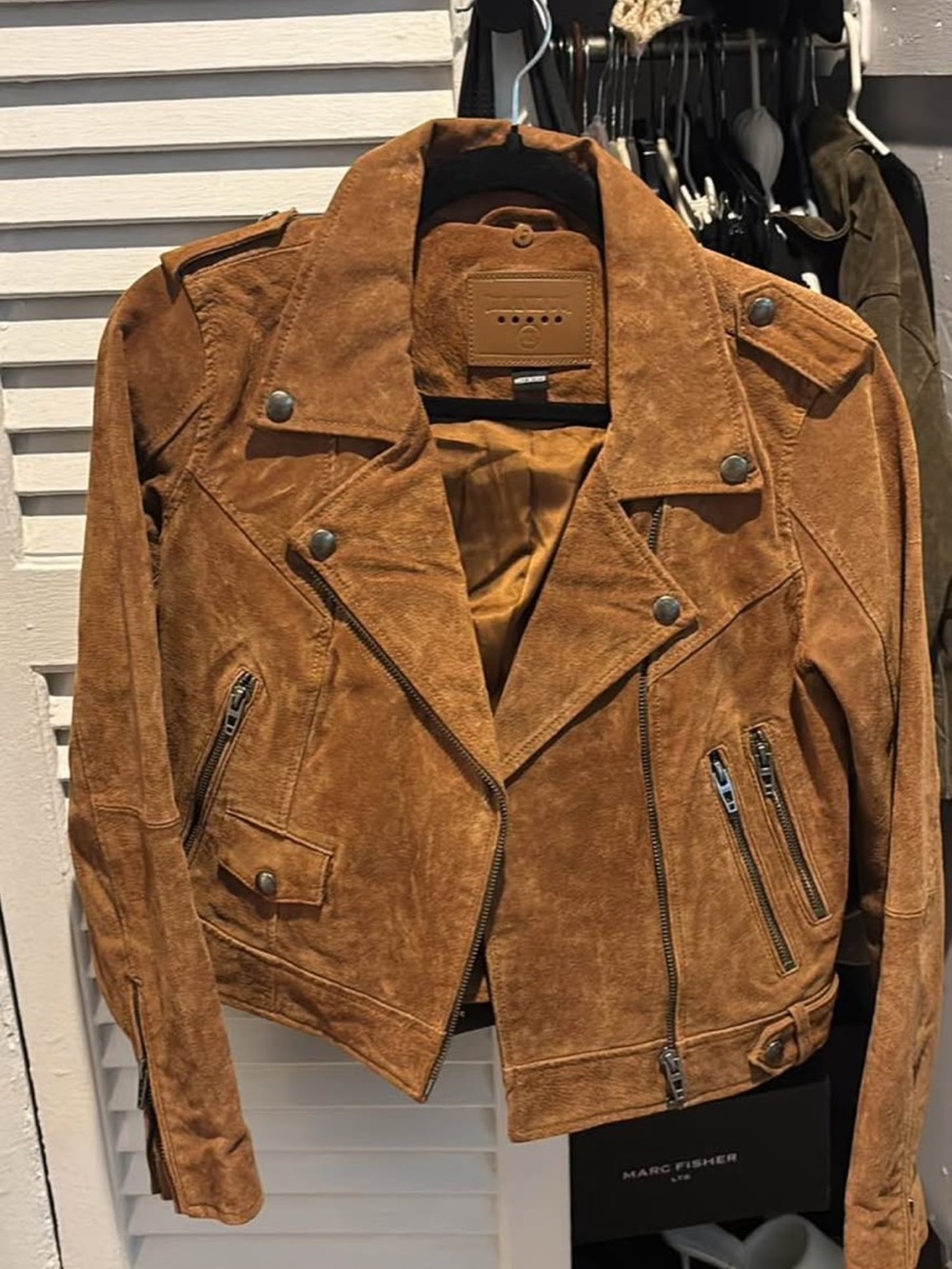 Blank Nyc Suede Moto Jacket - Brown